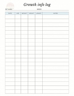 Growth info log
